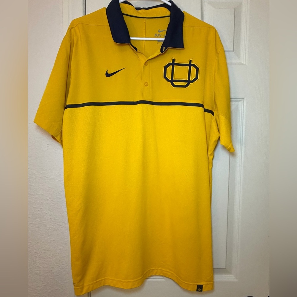 Nike Yellow Oregon Ducks Vintage “Webfoots” Polo Dri Fit XL